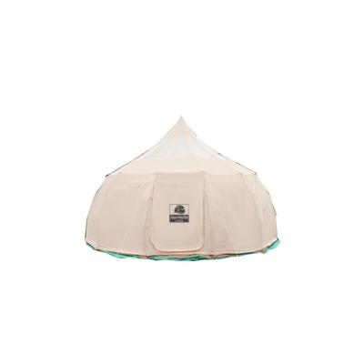 China Straight Bracing Type Yurt Glamping Outdoor Luxury Cotton Canvas Bell Tent Water Drop Tent for sale