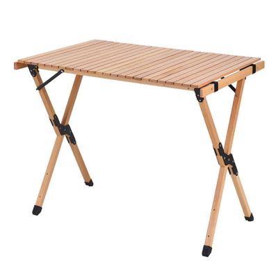 China Modern Wholesale Outdoor Portable Camping Wooden Omelet Picnic Tables Travel Folding Table With Great Style for sale