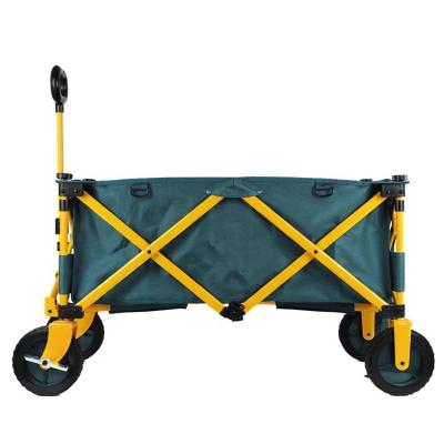 China OEM Premium Outdoor Folding Camping Cart 4 Wheeled Collapsible Cart For Beach Picnic 87X34X47 cm for sale