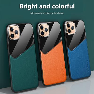 China Luxury Anti-fall PU Leather Magnetic Case For iPhone 13 pro SE2020 13 Mini Texture Car Holder Bumper Max Shockproof Protective Phone Cover for sale