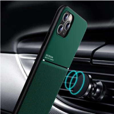 China Luxury Leather Anti-drop Phone Case For iPhone 11 pro 12 Max X Xs Max XR 7 8 6 6S Plus Se Ultra Thin Magnetic Car Plate Back Cover 2020 for sale