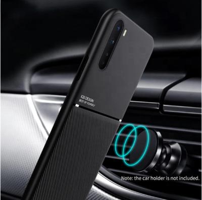 China Luxury Leather Anti-drop Phone Case For Oneplus Nord Ultra Thin Magnetic Car Dish Back Cover For One Plus 9 Pro 7 7T 8 8T Oneplus8T Case for sale