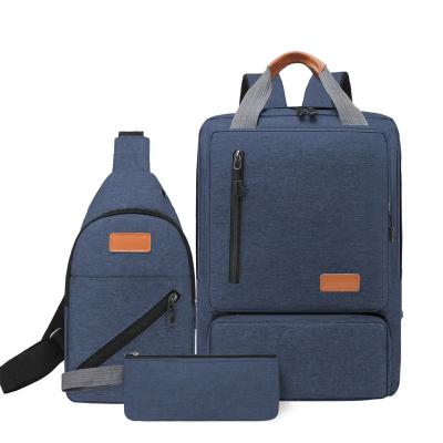 China High quality factory wholesale casual men and women with the same backpack three sets of travel bag computer bag student schoolbag backpack for sale