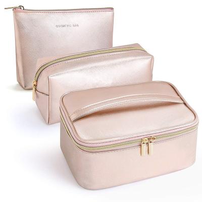 China High Quallity Wholesale Printable Logo Portable Cosmetic Bag Large-capacity backpack Makeup Storage Bag Pink Oxford Washing Bag for sale