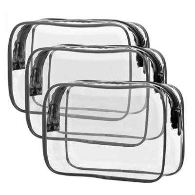 China High Quality Transparent Toiletry Bag Storage Bag Travel Suitcase Classified Waterproof PVC Cosmetic Bag for sale