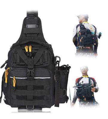 China UNIVERSAL Large Fishing Tackle Bag Water Resistant Fishing Backpack with Rod Holder Shoulder Backpack for sale