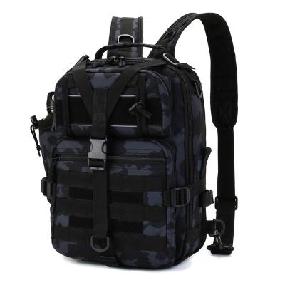 China Outdoor Backpack Multifunctional Waterproof Outdoor Camouflage Fishing Sling Bag Outdoor Lure Bags for sale