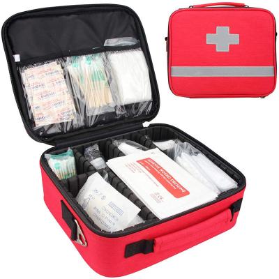 China Professional Waterproof Premium Nylon Medical Products First Aid Bag With Separator, Just Empty Case for sale