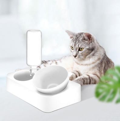 China Sustainable Pet Food And Double Bowls New Design Food Bowl And Pet Drinking Fountain for sale