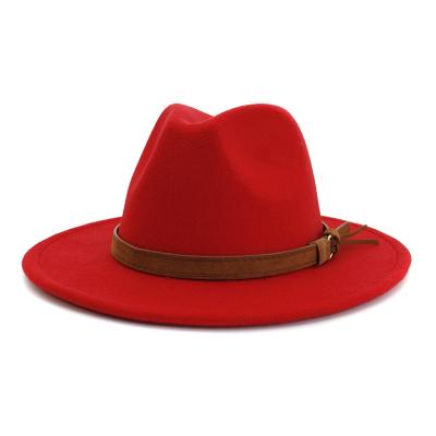 China Wholesale High Quality Image Fake Wool Felt Fedora Hat For Men Felted Hat Cap For Women for sale