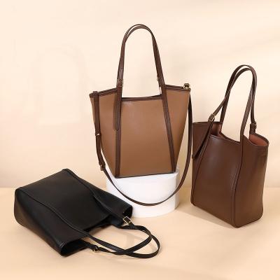 China 2021 Hot Sale New Fashion Style Large Capacity Single Shoulder Waterproof Women's Handbags TS4017 Amazon Tote Bucket Leather Handbags for sale