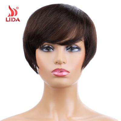 Κίνα Malaysian Short Curly Mono Curly Hairstyle Lida Natural Lead Wigs 6371MN προς πώληση