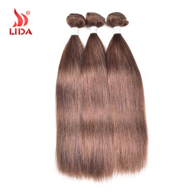 China Silky Straight Silky Wave Lida Malaysian Hair Bundles Straight Weaves Raw Original Weft Natural 4# Extensions à venda