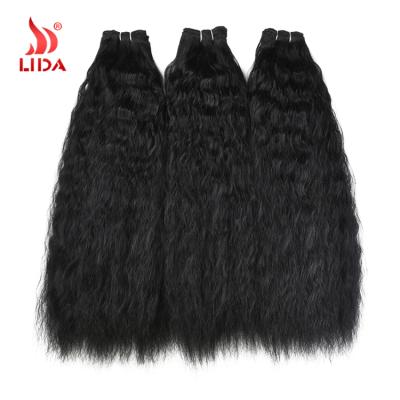 China Curly Loop Lida Synthetic New Bohemian Hair Weaving 18-24 Inch Natural Black Color Curls Hair Extension for sale