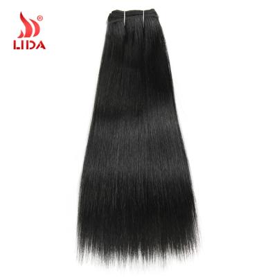 Cina Yaki Black Yaki Silk Straight Weave Bundles Extensions 1B# Hair Extensions Futura Hair Weaving Fiber in vendita