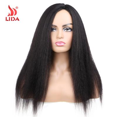 China Lida Synthetic Wig 16-24inch Hand Link Straight Kinky Curly Puffy Skin Long Full All Color Wigs 6611T for sale