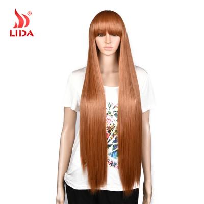 China 100% Fashion 920 street wave cosplay wig Lida Long Japan futura natural silk fiber straight synthetic wigs for black girls for sale