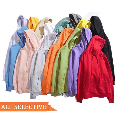 China Factory Supply H2001 Anti Shrink Winter 100% Thick High Quality Working Cotton Hoodi Plus Size Men's Hoodies and Sweatshirts for sale