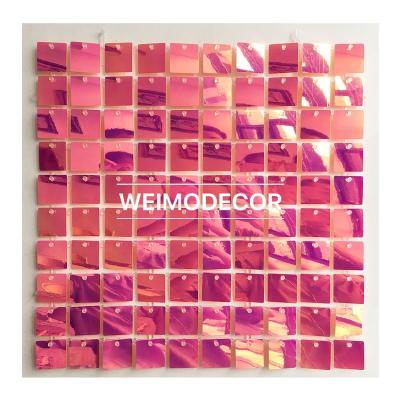 China 2022 New Selling Tree-Dimensional Panel Embedded Rose Gold Sequin Wall Shimmer Ceilings Billboard for sale