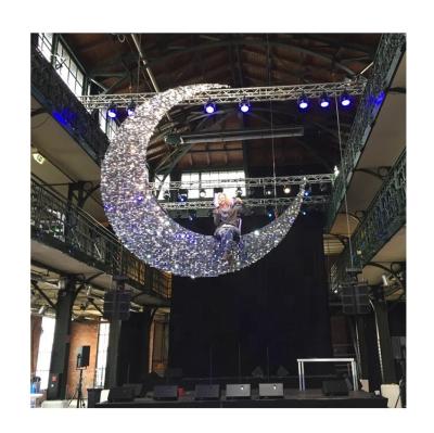 China Integrated Hanging Shimmer Panel Custom Sequin Panel Backdrop Decoration Moon Stage Performance Ceilings for sale