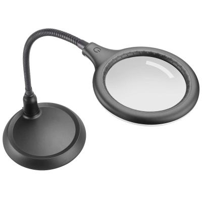 China Magnifier Magnifying Glass Lamp 5X Magnifier LED Light and Flexible Neck Magnifying Lamp USB Powered Perfect for Reading Hobbies for sale