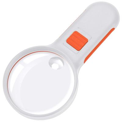 China Magnifier Magnifying Glass with Light 10X 5X Handheld Magnifier with 4 LEDs Illuminated for Macular Degeneration Seniors Hobbies Reading for sale