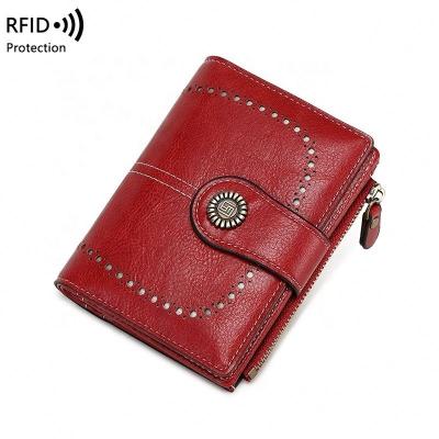 China 2022 Hot Selling RFID Lankin Amazon Rfid Blocking Wallet Ladies Fashion Cutout Multifunctional PU Leather Coin Purse Ladies Wallet for sale