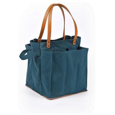 China High Quality Multi Pockets Canvas Market Tote Bag Reusable Durable Grocery Shopping for sale