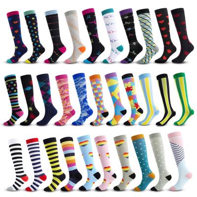 China Breathable Wholesale Color Knee High Compression Outside Nice Quality Comfortable Socks for sale