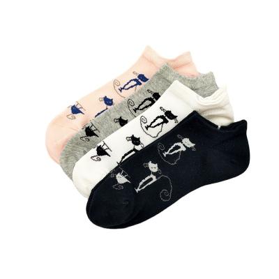 China Breathable Cute Stable Quality Cartoon Colorful Women's Custom Cotton Hipster Socks for sale