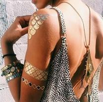 China Skin Jewel Metallic Adult Temporary Tattoos / custom fake tattoos for sale