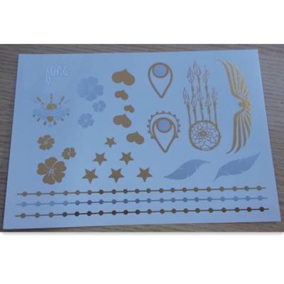 China OEM Flash body jewelry stickers / temporary leg tattoos non - toxic for childrens for sale