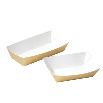 China Disposable Flower Shape Paper Fast Food Confetti Boxes French Fries Tray Sushi Box for sale