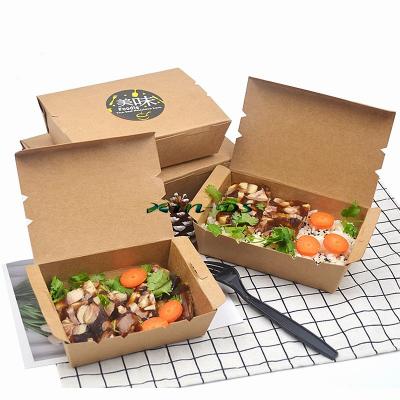 China Disposable Disposable Paper Salad Box With Window For Salad Lunch Box Noodle Box Chinese Food for sale