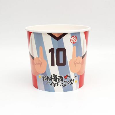 China Custome 130oz Single Wall Take Out Paper Box Big Fried Chicken Bucket Container for sale