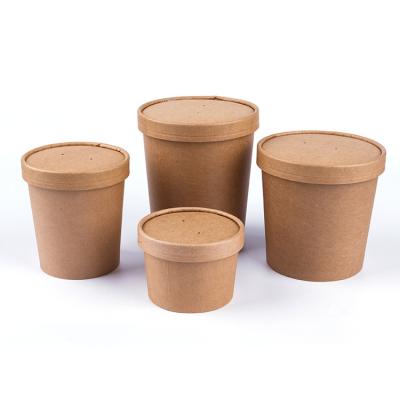 China Wholesale disposable 26oz paper cup at salad single wall cheap sushi soup prices for sale