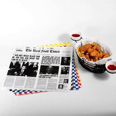 China Food Grade Greaseproof Oil Burger Sandwich Hot Dog Foil Custom Printed Wrapping Paper for sale