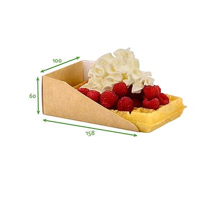 China Disposable Waffle Packaging Dustpan Form Paper Box For Waffle for sale