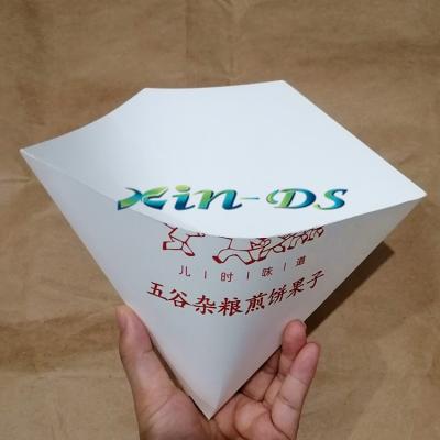 China Disposable Crepe Cone In Paper Packaging Boxes Crepe Cone For Food Packaging for sale