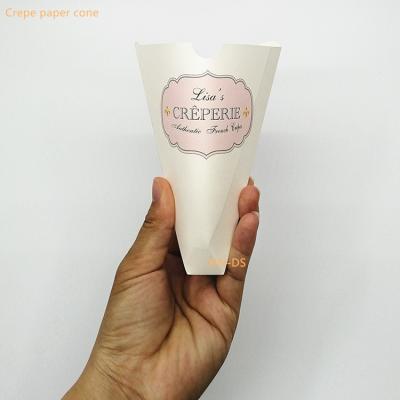 China Disposable French Fries Paper Cone In Paper Packaging Boxes Pancake Cone For Food for sale