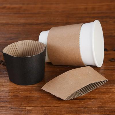 China Single wall original corrugated material hard paper sleeve for paper coffee cup for sale