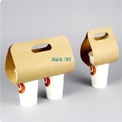 China Custom Recycled Paper Coffee Drinks Materials Cup Carrier Takeway Cup Holder for sale