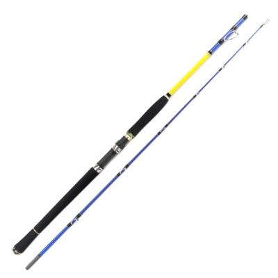 China 100% CARBON In Stock 2.7m Carbon Fiber Boat Sea Fishing Hard Rod 9' Two Pcs Spinning Fishing Rod for sale