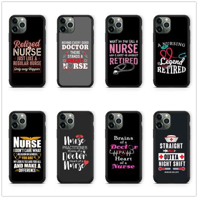 China Nurse Doctor Happy Stethoscope Soft Edge Cell Phone Eco-friendly Case For Iphone 8 11 12 13 pro xs 5s se 6s 7 pro max bags plus tpu cover for sale