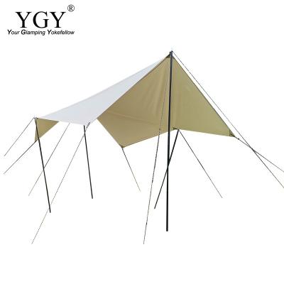 China Extended Type Poly Cotton/TC Tarp Tent Sun Shelter Camping Hammock Sun Shelter Garden Awning Rain Fly Waterproof Poly Cotton/TC Tarp Tent YGY 3*4M White for sale