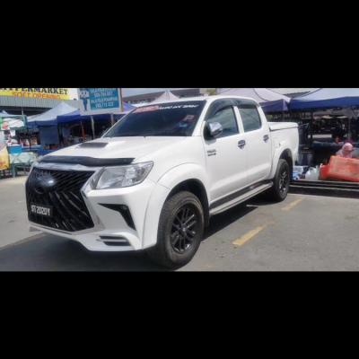 China GOOD QUALITY AUTO PICKUP TRUCK ACCESSORIES Decoration+Protection FRONT BUMPER FACELIFTING RISE EXTERIOR BODY KIT FOR VIGO TO LEXUS LOOK for sale