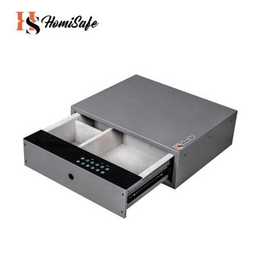 China Homisafe Porcelain Metal Jewelry Pull Out Hotel Password Digital Drawer Safe Box for sale