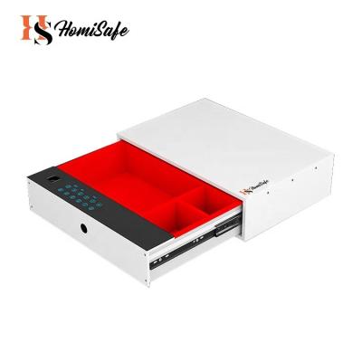 China Homisafe Metal Customized Manufacturer Sliding Touch Screen Digital Drawer Hotel Password Safe Box for sale