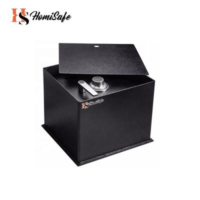 China Safe Deposit Box Homisafe Factory Metal Wall Hidden Security Money Coin Top Open Safe Deposit Box for sale