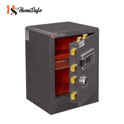 China Home/Office/Market Room or Warehouse/Jewelry Shop/Hotel Room Homisafe Customized Fingerprint Modern Electronic Home Metal Jewelry Burglar Safe for sale